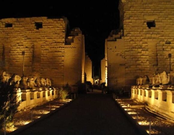 SOUND AND LIGHT SHOW AT KARNAK TEMPLE IN LUXOR